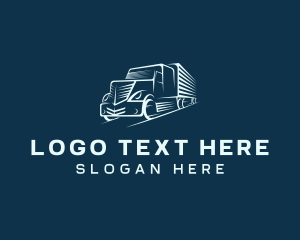 Shipping - Haulage Truck Courier logo design