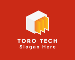 Tech Cube File Document logo design