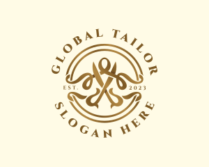 Fashion Tailor Scissors logo design