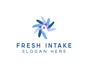 Intake - Fan Blades Exhaust logo design