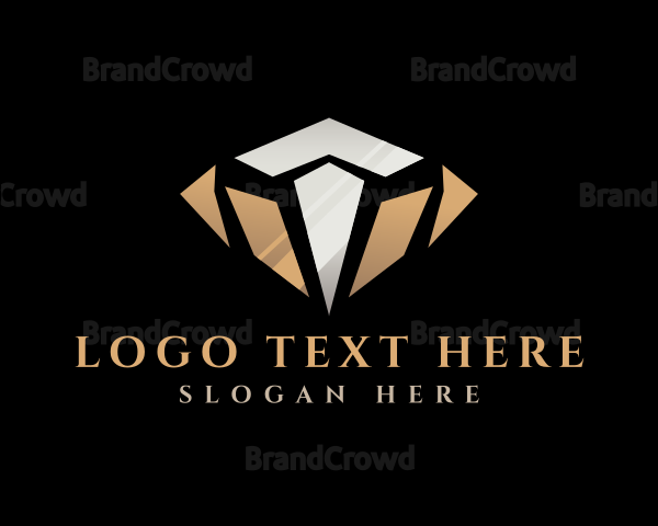Luxury Diamond Letter T Logo