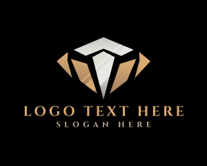 Upscale - Luxury Diamond Letter T logo design