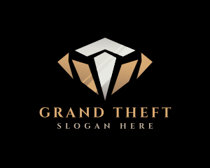 Luxury Diamond Letter T Logo