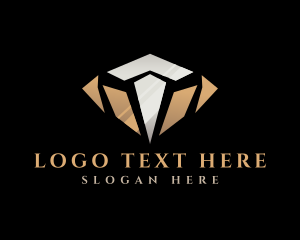 Expensive - Luxury Diamond Letter T logo design