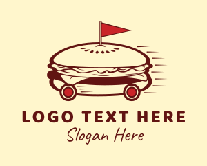 Food Cart - Fast Food Burger Delivery logo design