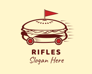 Fast Food Burger Delivery Logo