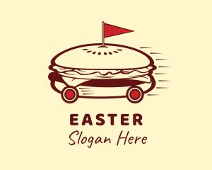 Hamburger - Fast Food Burger Delivery logo design
