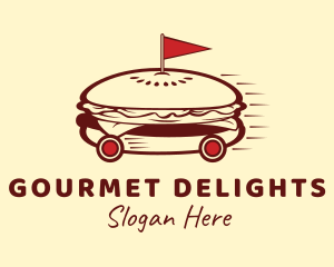 Fast Food Burger Delivery logo design