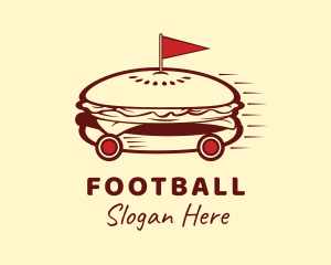 Deli - Fast Food Burger Delivery logo design