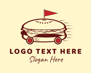 Take Away - Fast Food Burger Delivery logo design