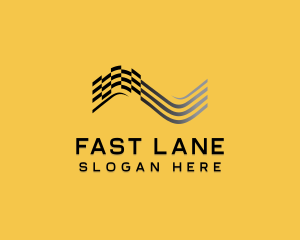 Fast Racing Flag logo design