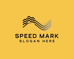 Fast Racing Flag logo design