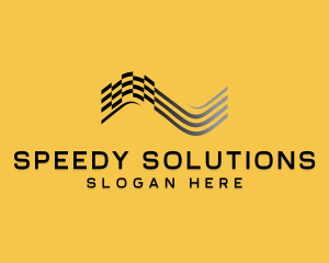 Fast - Fast Racing Flag logo design