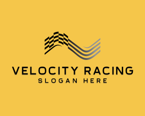 Fast Racing Flag logo design