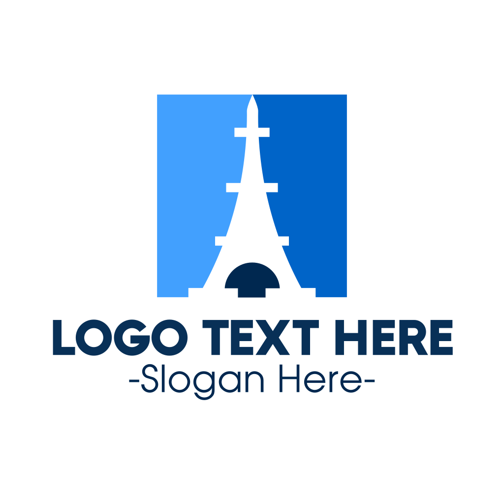 Blue Parisian Tower Logo | BrandCrowd Logo Maker