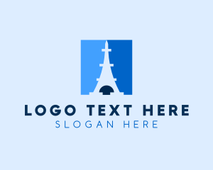 Tourist - Eiffel Tower Paris logo design