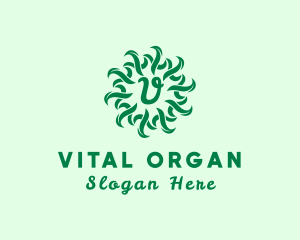 Organic Natural Leaf Produce logo design