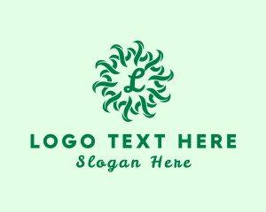 Natural - Organic Natural Leaf Produce logo design