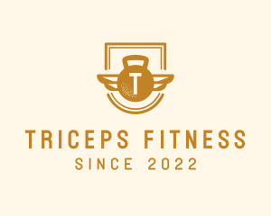 Winged Kettlebell Fitness Gym logo design