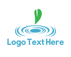 Pond - Leaf Water Spa logo design