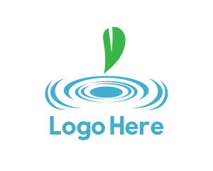 Zen - Leaf Water Spa logo design