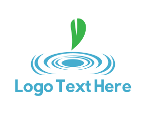 Water Drop - Leaf Water Spa logo design