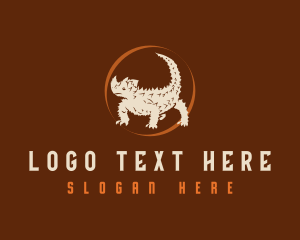 Frilled Lizard - Thorny Devil Lizard logo design