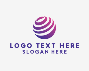 Shipping - 3D Globe Logistics Agency logo design