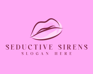 Lips Beauty Lipstick logo design