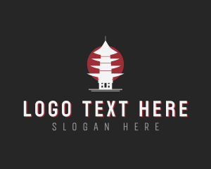 Landmark - Pagoda Asia Japan logo design