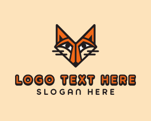 Earthworm - Cartoon Fox Animal logo design