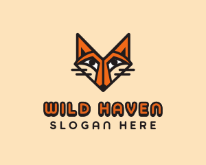 Cartoon Wild Fox  logo design