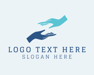 Handshake - Helping Hand Giving Charity logo design