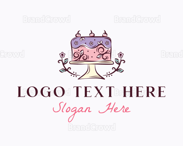 Sweet Floral Cake Logo