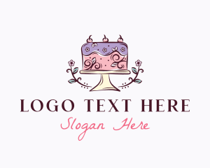 Doodle - Sweet Floral Cake logo design