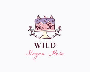 Cute - Sweet Floral Cake logo design