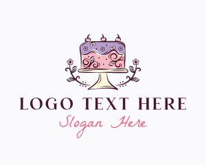 Sweet Floral Cake Logo