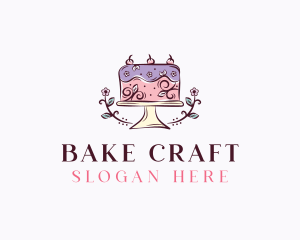 Sweet Floral Cake logo design