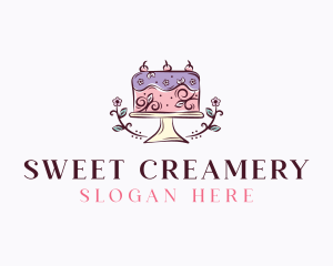 Sweet Floral Cake logo design