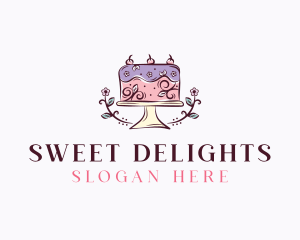 Sweet Floral Cake logo design