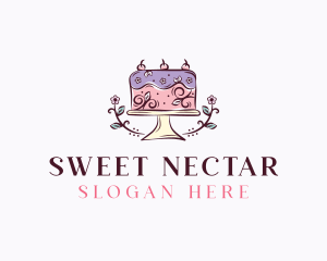 Sweet Floral Cake logo design