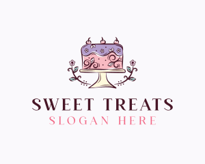 Sweet Floral Cake logo design
