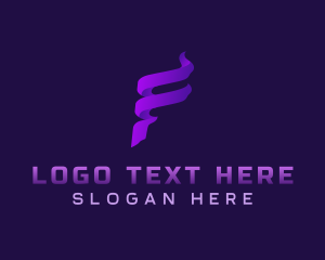 Ribbon - Modern Ribbon Advertisement Letter F logo design