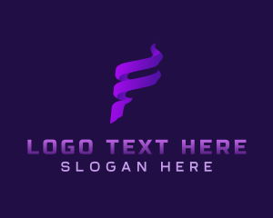 Logistics - Modern Ribbon Advertisement Letter F logo design