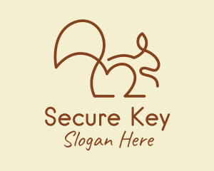 Brown Pet Squirrel Logo