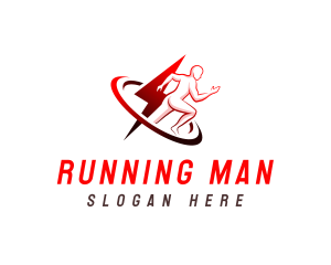 Lightning Running Speed logo design