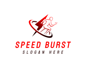 Sprinting - Lightning Running Speed logo design