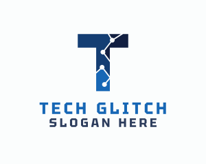 Cyber Tech Letter T logo design