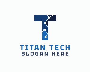 Cyber Tech Letter T logo design