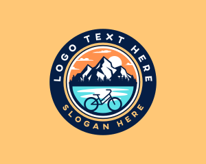 Biking - Nature Mountain Bicycle logo design